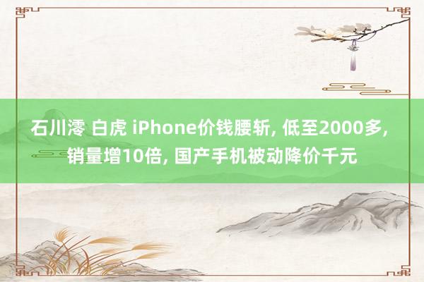 石川澪 白虎 iPhone价钱腰斩, 低至2000多, 销量增10倍, 国产手机被动降价千元
