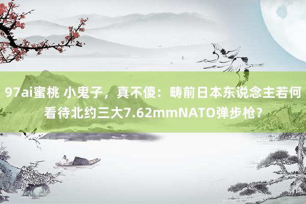 97ai蜜桃 小鬼子，真不傻：畴前日本东说念主若何看待北约三大7.62mmNATO弹步枪？